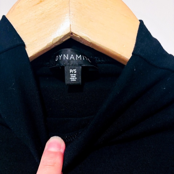 DYNAMITE Black turtleneck top - Picture 7 of 7